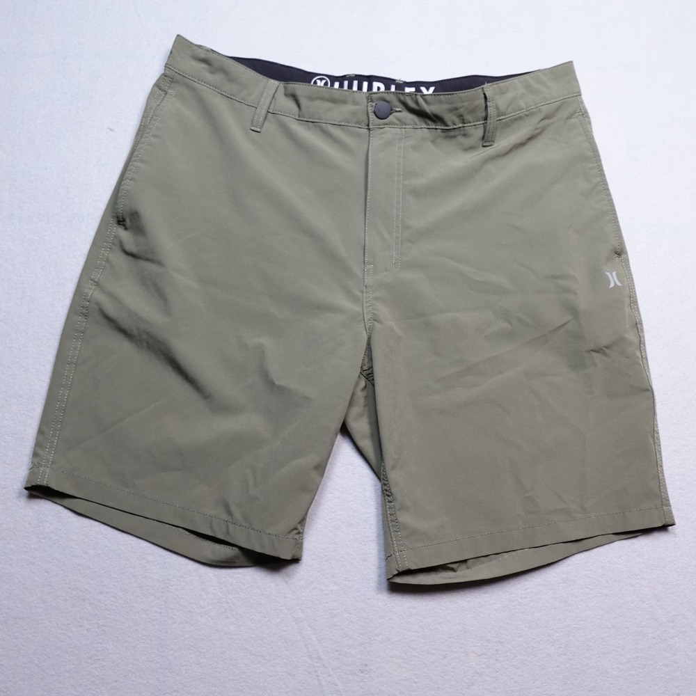 Hurley Hybrid Shorts Men 38 Olive Green Boardshorts Quick Dry Casual Active